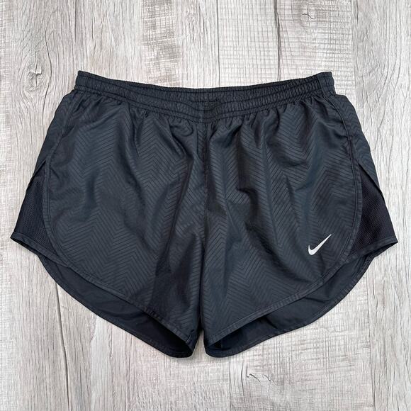 Nike Dri-Fit Womens Brief-Lined Running Shorts Black S Active Gymwear Chevron - Picture 2 of 9